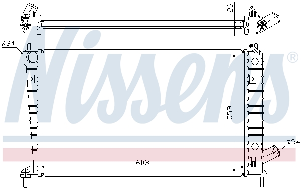 Nissens Radiateur 68004A