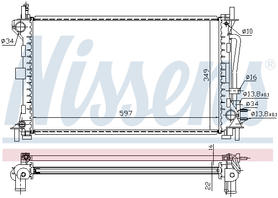 Nissens Koelmodule (radiateur+condensor) 69244