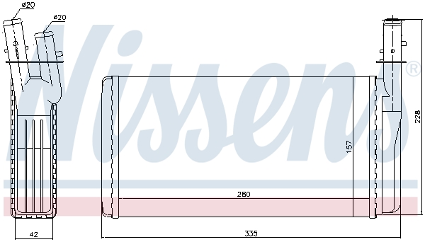 Nissens Kachelradiateur 70016