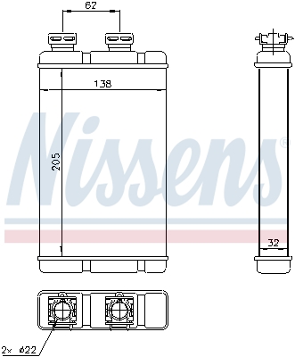 Nissens Kachelradiateur 70513