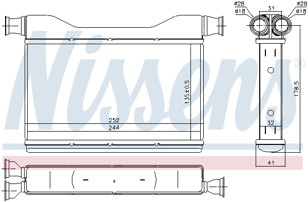 Nissens Kachelradiateur 70528