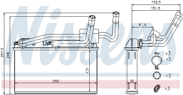 Nissens Kachelradiateur 70529