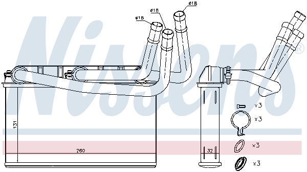 Nissens Kachelradiateur 70531