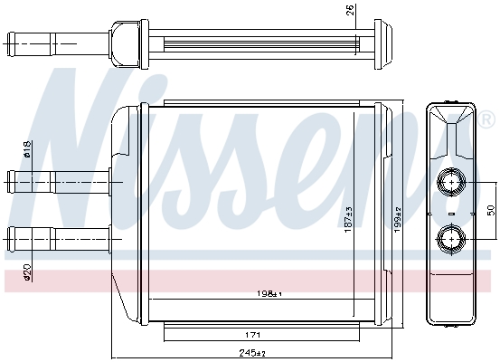 Nissens Kachelradiateur 707072