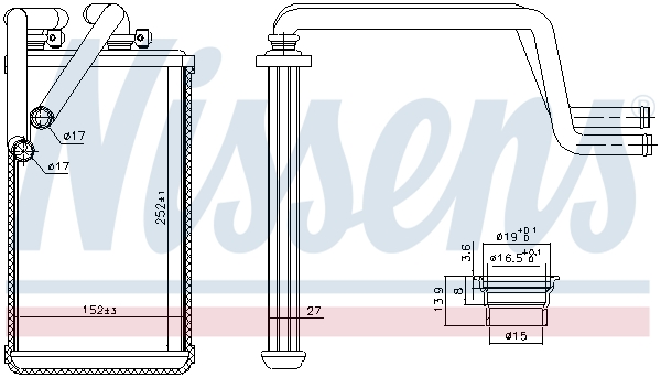 Nissens Kachelradiateur 707074