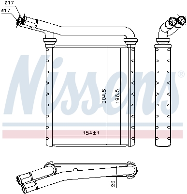 Nissens Kachelradiateur 707090