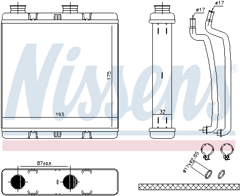 Nissens Kachelradiateur 707173