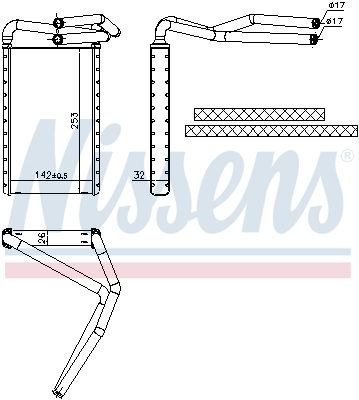 Nissens Kachelradiateur 707177