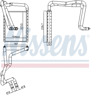 Nissens Kachelradiateur 707179