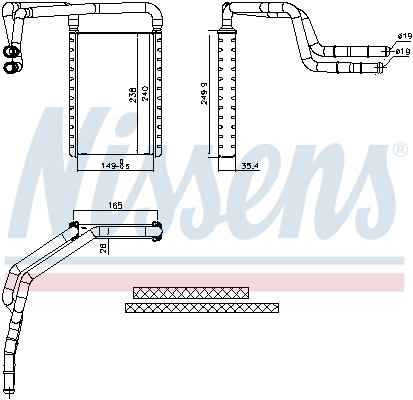 Nissens Kachelradiateur 707182