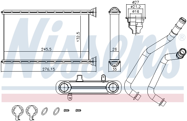 Nissens Kachelradiateur 707190