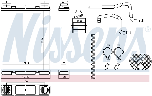 Nissens Kachelradiateur 707203