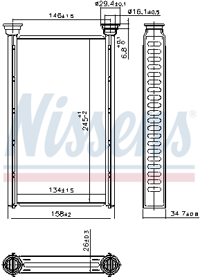 Nissens Kachelradiateur 707209