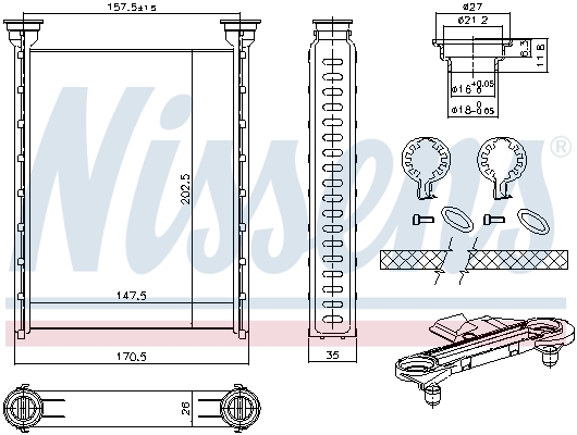 Nissens Kachelradiateur 707214