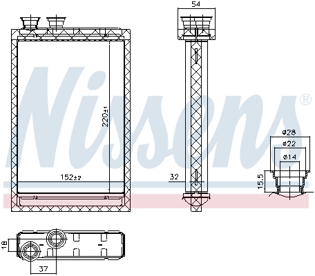 Nissens Kachelradiateur 707224