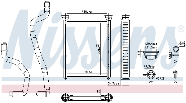 Kachelradiateur Nissens 707290