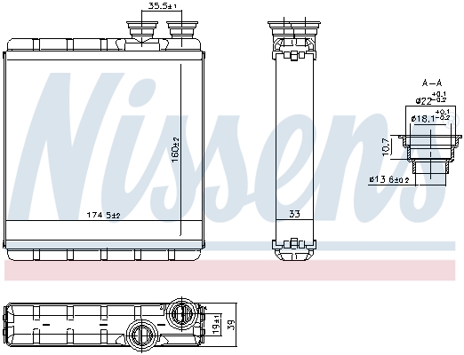 Kachelradiateur Nissens 707302