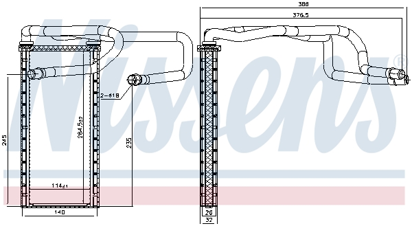 Nissens Kachelradiateur 707310