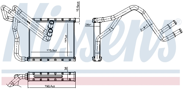 Nissens Kachelradiateur, interieurverwarming 707375