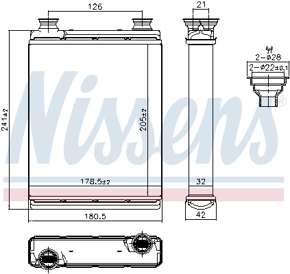 Nissens Kachelradiateur, interieurverwarming 707377