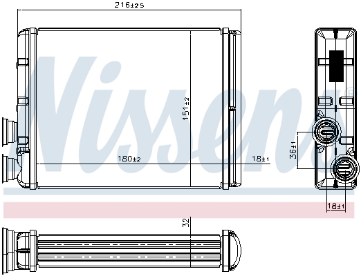 Nissens Kachelradiateur, interieurverwarming 707379