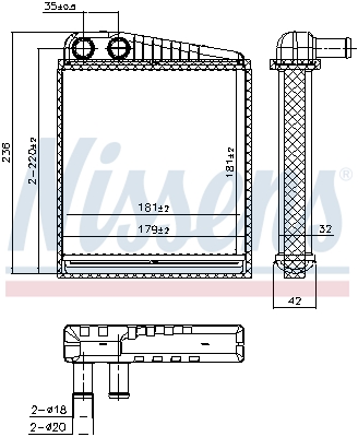 Nissens Kachelradiateur, interieurverwarming 707395