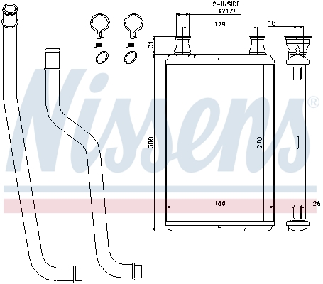 Nissens Kachelradiateur 70978