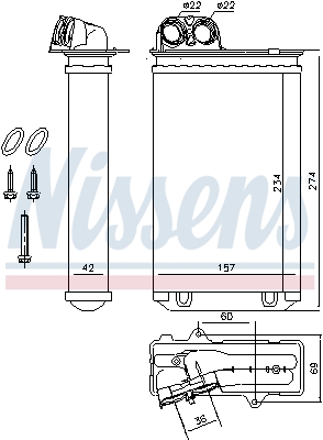 Nissens Kachelradiateur 71152