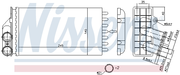 Nissens Kachelradiateur 71157