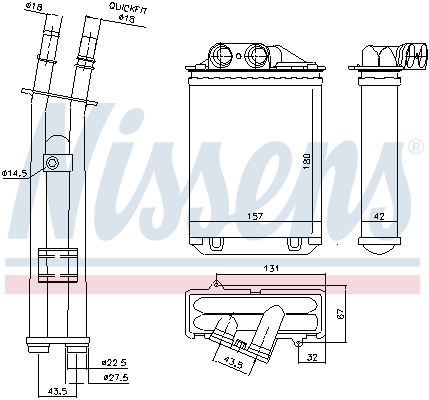 Nissens Kachelradiateur 71459