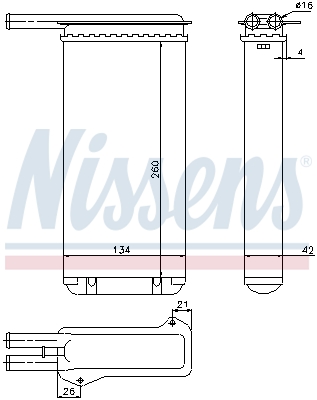 Nissens Kachelradiateur 71755