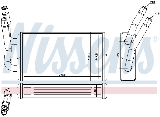 Nissens Kachelradiateur 71778