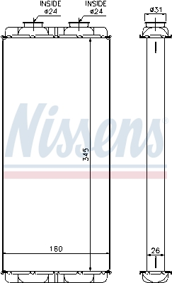 Nissens Kachelradiateur 72048