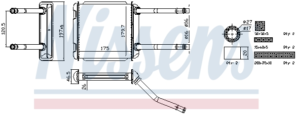 Nissens Kachelradiateur 726531