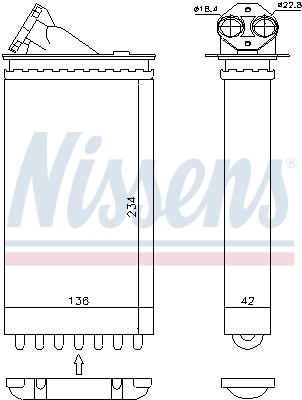 Nissens Kachelradiateur 72655