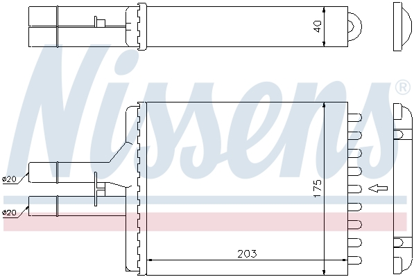 Nissens Kachelradiateur 72656