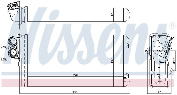 Nissens Kachelradiateur 72937