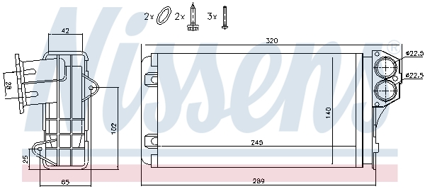 Nissens Kachelradiateur 72941