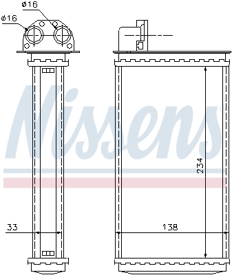 Nissens Kachelradiateur 72981