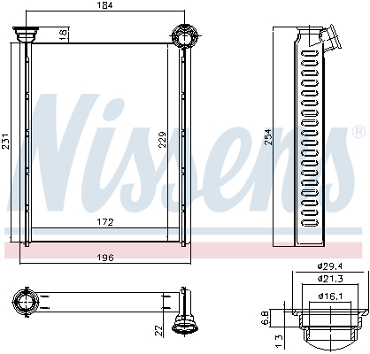 Nissens Kachelradiateur 72987