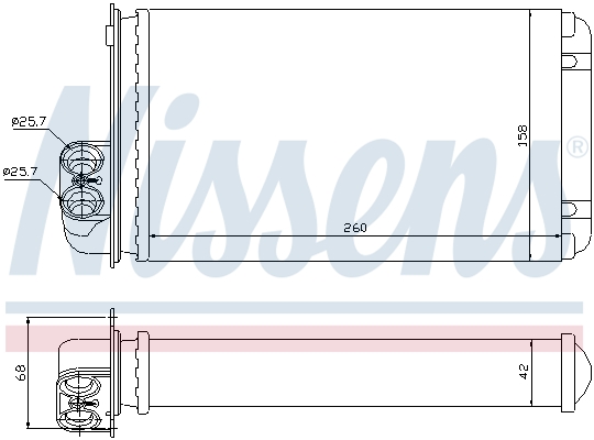 Nissens Kachelradiateur 73255