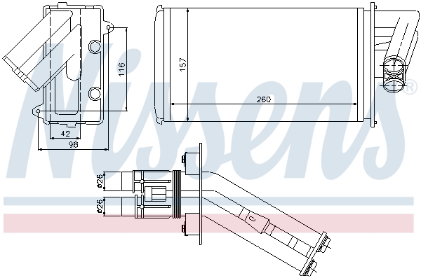 Nissens Kachelradiateur 73368