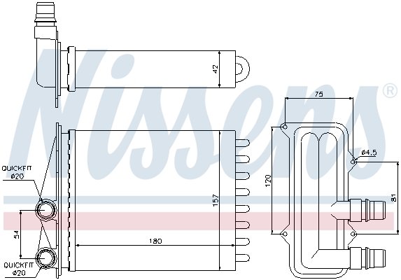 Nissens Kachelradiateur 73468