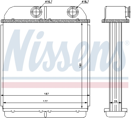 Nissens Kachelradiateur 73644