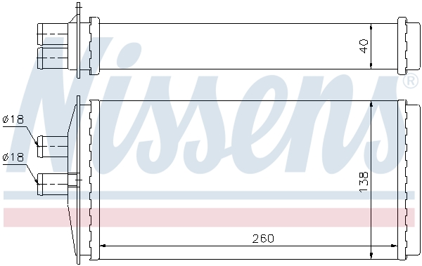 Nissens Kachelradiateur 73655