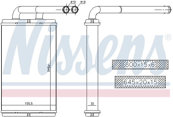 Nissens Kachelradiateur 73676