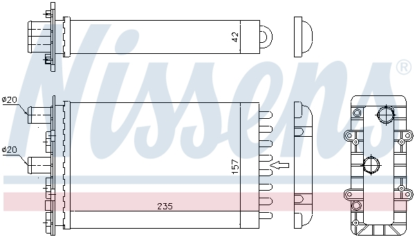 Nissens Kachelradiateur 73974