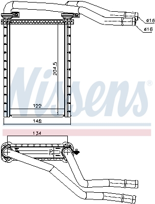 Nissens Kachelradiateur 73991