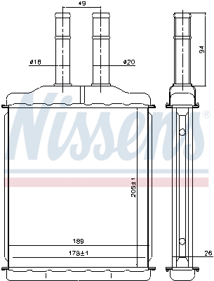 Nissens Kachelradiateur 76505