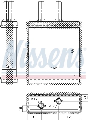 Nissens Kachelradiateur 77505